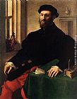 Giulio Paintings - Portrait of a Man by Giulio Campi